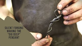 Asmr | Silent crafts | Relaxation - Blacksmith making jewelry. Forging an iron pendant