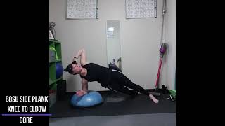 BOSU Side Plank Knee to Elbow