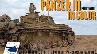 WW2 color footage  Panzer III -  Panzerkampfwagen 3.