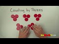 Counting in Threes Lesson For Children 1st, 2nd Grade Math - Learn Counting In 3 tutorial for kids