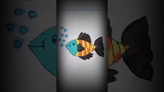 How to draw a fish easy step by step #shorts #viral #drawing #nicedrawing