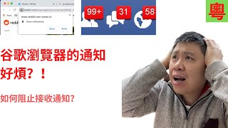 谷歌瀏覽器的通知好煩？| 怎樣阻止接收通知？| How to block the Google Chrome annoying notifications?