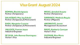 Be part of the jubilation as we share the fantastic August 2024 Visa Grants for Australia!