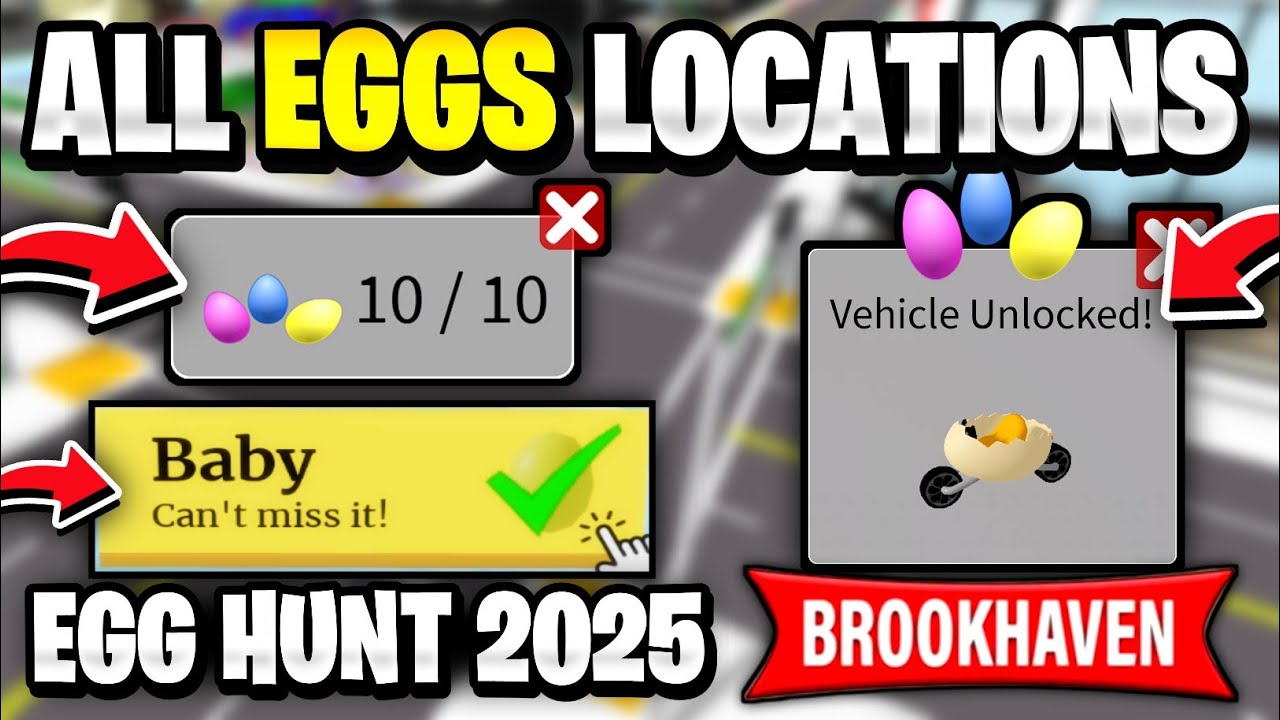 Baby Mode All 10 Baby Mode Eggs Locations In Roblox Brookhaven Easter