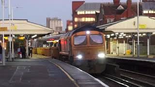 Class 66: GBRF 66754 Passes Basingstoke With An Engineering Train*With Tones*