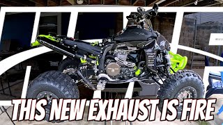 Installing a Blacked Out Full HMF Exhaust on my YFZ450r