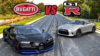 My Bugatti Chiron VS My 2,000HP Nissan GTR *DRAG RACE!*