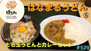 はなまるうどん⑤   【期間限定】とろ玉うどんと大好きなカレーを食す　＃529