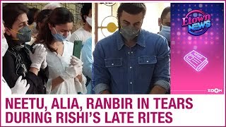 Rishi Kapoor funeral | Neetu Kapoor, Ranbir Kapoor and Alia Bhatt in tears during last rites