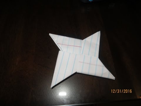 How to make a paper ninja star Oragami Toturial EAZY! How to make a paper ninja star Oragami Toturial EAZY!