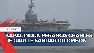 Menhan Tinjau Rafale saat Kapal Induk Perancis Charles de Gaulle Bersandar di Lombok