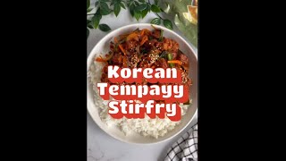 Korean Tempayy Stir Fry - easy recipe | Vegan | 15 min #shorts #tempeh #recipe