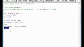 Basic if..else Selection in Turing