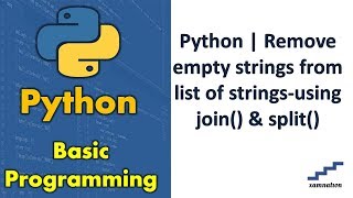 Python | Remove empty strings from list of strings-using join() & split()