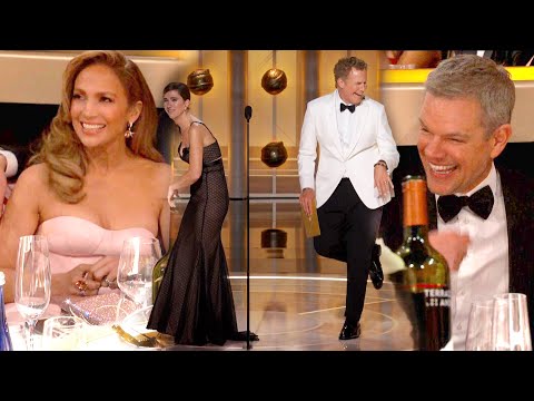 Will Ferrell and Kristen Wiig's Bizarre Golden Globes Dancing Had J.Lo and Matt Damon IN HYSTERICS