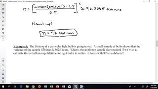 8.2 Minimum Sample Size