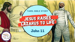 Jesus raises Lazarus to life | இயேசு லாசருவை உயிருடன் எழுப்புதல் | John 11 | Tamil Bible Story | DGT