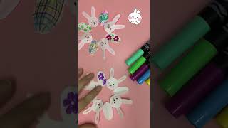 Easter craft idea🐣Easter Bunny \u0026 Easter egg kirigami 🐰イースタークラフトアイデア、イースターバニー＆イースターエッグ切り紙🐇