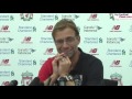 Hilarious -  Klopp clips mic and apologises to reporter