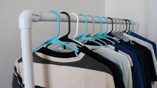 DIY: How to make a clothes rack under $20 with PVC pipe