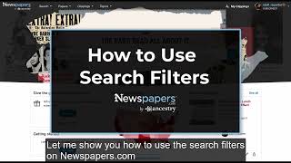How to Use Search Filters on Newspapers.com