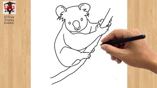 Koala Drawing Easy | How to Draw a Koala Bear | Cute Sketch Step by Step