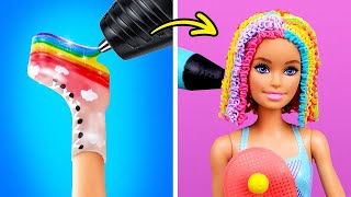 DIY Rainbow Doll Crafts 🌈💎 *Poor Doll Makeover*