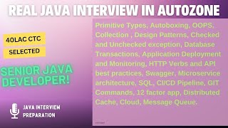 Java real live interview for senior developer position I Autozone | Interview Questions Asked