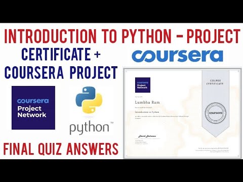 Coursera Free Courses Python Certificate |Introduction To Python ...