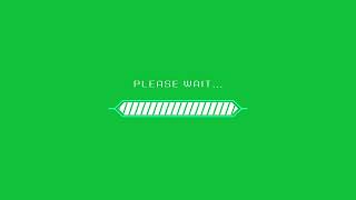 Please Wait Animation | Green Screen Loading Bar Clip