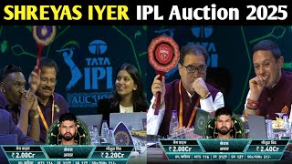 Shreyas Iyer IPL Auction 2025 highlights  || Shreyas Iyer ipl bidding 2025 Auction |ipl auction 2024