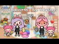 Good Babysitter vs Bad Babysitter  🍼👶🏻👿 | พี่เลี้ยงใจร้าย Vs พี่เลี้ยงใจดี 😍 | Toca Life World 🌎