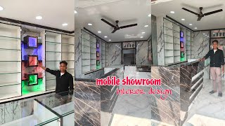 Mobile showroom ka design kese banaye | mobile shop furniture | Glass counter table and rack design