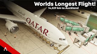 17 HOURS ONBOARD THE WORLDS LONGEST FLIGHT BY QATAR AIRWAYS! P3D V5.3