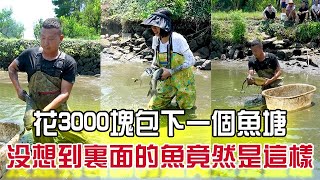 花3000塊包下壹個魚塘，沒想到裏面的魚竟然是這樣？#新農人計劃 #抓魚 #戶外 #三農 #我要上熱門