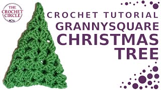 Crochet GRANNY SQUARE Christmas TREE tree ornement #crochet