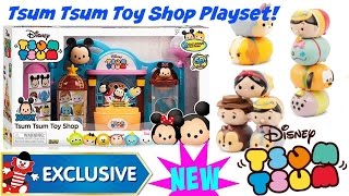 New Disney Tsum Tsum Toy Shop Playset, Squishy Mini Tsum Tsums! ツムツム 디즈니 썸썸 ディズニー