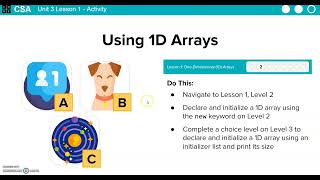 Code org CSA Unit 3 Lesson 1 & 2
