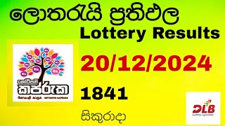 Kapruka Today | කප්රුක | Lottery | DLB | 1841 | 20.12.2024 | Friday