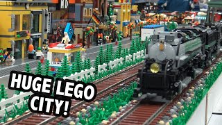 LEGO Train City Built by 7 People | Bricks Cascade 2020