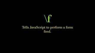 JavaScript: escape characters