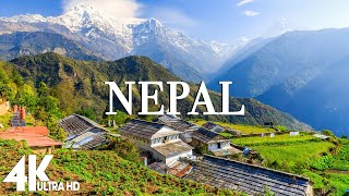 FLYING OVER NEPAL (4K UHD) - Relaxing Music Along With Beautiful Nature Videos - 4K Video HD