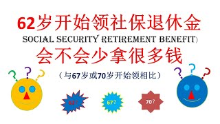 美国社保退休金 :  62岁开始领社保退休金会不会少拿很多钱