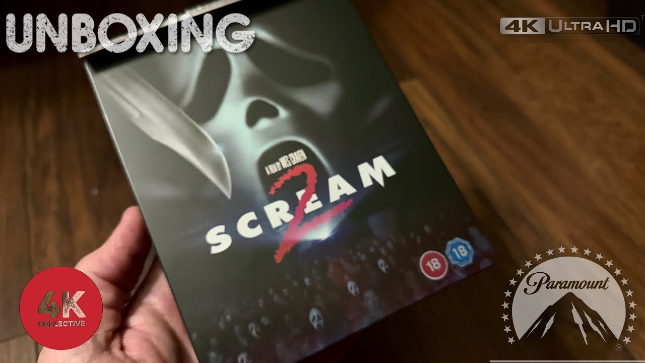 Scream 2 4k UltraHD Blu-ray Steelbook Unboxing - YouTube