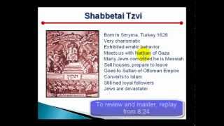 Crash Course in Jewish History: Session 18 - The False Messiah Shabbetai Tzvi