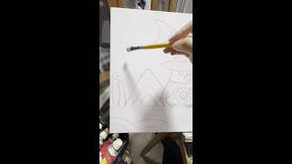 《金色得群鸟》油画绘制过程The process of painting \