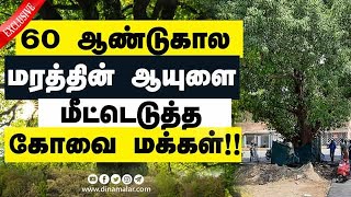 60 ஆண்டுகால மரத்தின் ஆயுளை மீட்டெடுத்த கோவை மக்கள்!! | 60 Years old Tree | Covai Tree