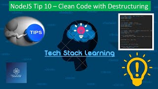 NodeJs Tip 10 | Clean Code Made Easy | Master Destructuring for Efficiency #nodejs #nodejstutorial