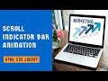 Simple scroll indicator Bar with css and jquery