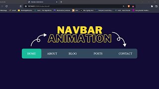 Create a animated navbar on hover using HTML | CSS | Java Script | Mg Coding Fun